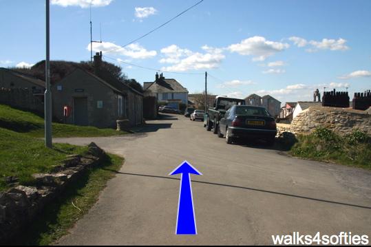 Walk direction photograph: 12 for walk Peveril Point and Swanage, Durlston, Dorset, South West England.