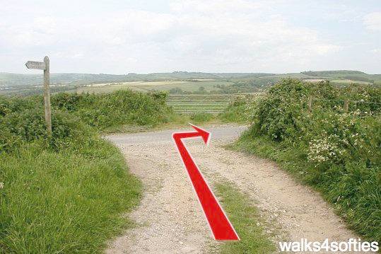 Walking direction photo: 25 for walk Swyre and Puncknowle, West Bexington, Dorset, Jurassic Coast.