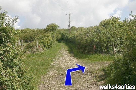 Walking direction photo: 3 for walk Limekiln Hill, West Bexington, Dorset, Jurassic Coast.