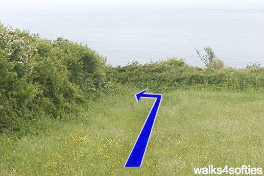 Walk direction photograph: 18 for walk Limekiln Hill, West Bexington, Dorset, South West England.
