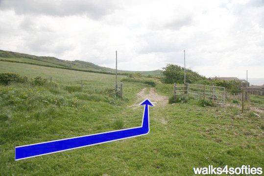 Walk direction photograph: 20 for walk Limekiln Hill, West Bexington, Dorset, South West England.