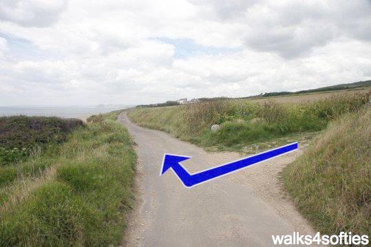Walking direction photo: 23 for walk Limekiln Hill, West Bexington, Dorset, Jurassic Coast.