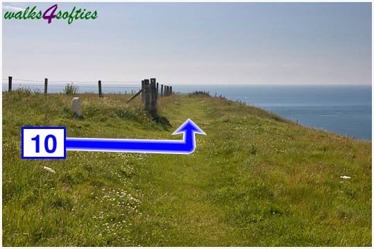 Walk direction photograph: 10 for walk Houns-tout Cliff, Kingston(Houns-tout), Dorset, South West England.