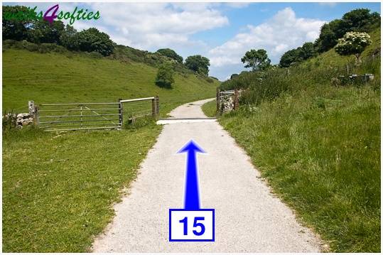 Walking direction photo: 15 for walk Houns-tout Cliff, Kingston(Houns-tout), Dorset, Jurassic Coast.