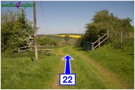 Walk direction photograph: 22 for walk Tarrant Crawford, The Anchor @ Shapwick, Dorset, South West England.