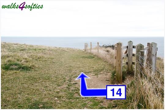 Walk direction photograph: 14 for walk Winspit to Seacombe, Worth Matravers, Dorset, South West England.