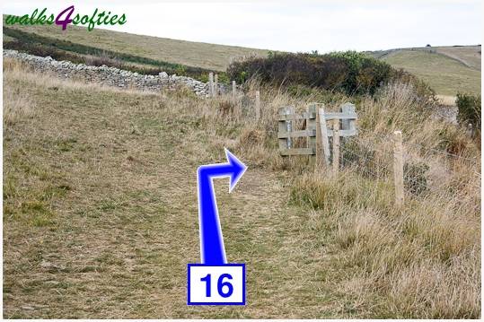 Walk direction photograph: 16 for walk Winspit to Seacombe, Worth Matravers, Dorset, South West England.