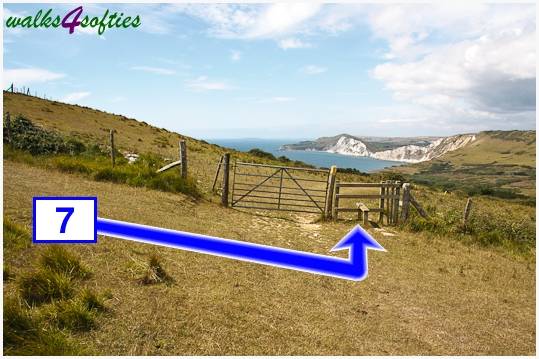 Walking direction photo: 7 for walk Gold Down, Tyneham - Range Walks, Dorset, Jurassic Coast.