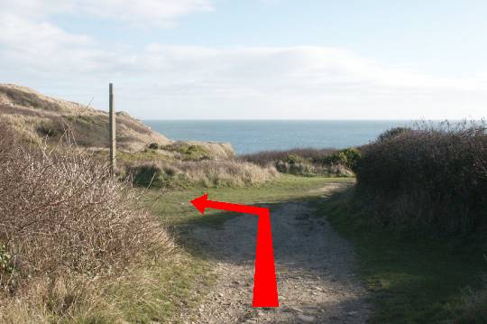 Walking direction photo: 9 for walk Winspit to Seacombe, Worth Matravers, Dorset, Jurassic Coast.